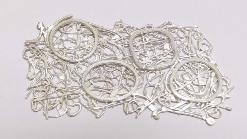 Judy Larson's Make a Lacy Argentium Scrap Metal Sheet - , General Education, Butane Torch, Soldering, Solder, The piece is now ready to use.